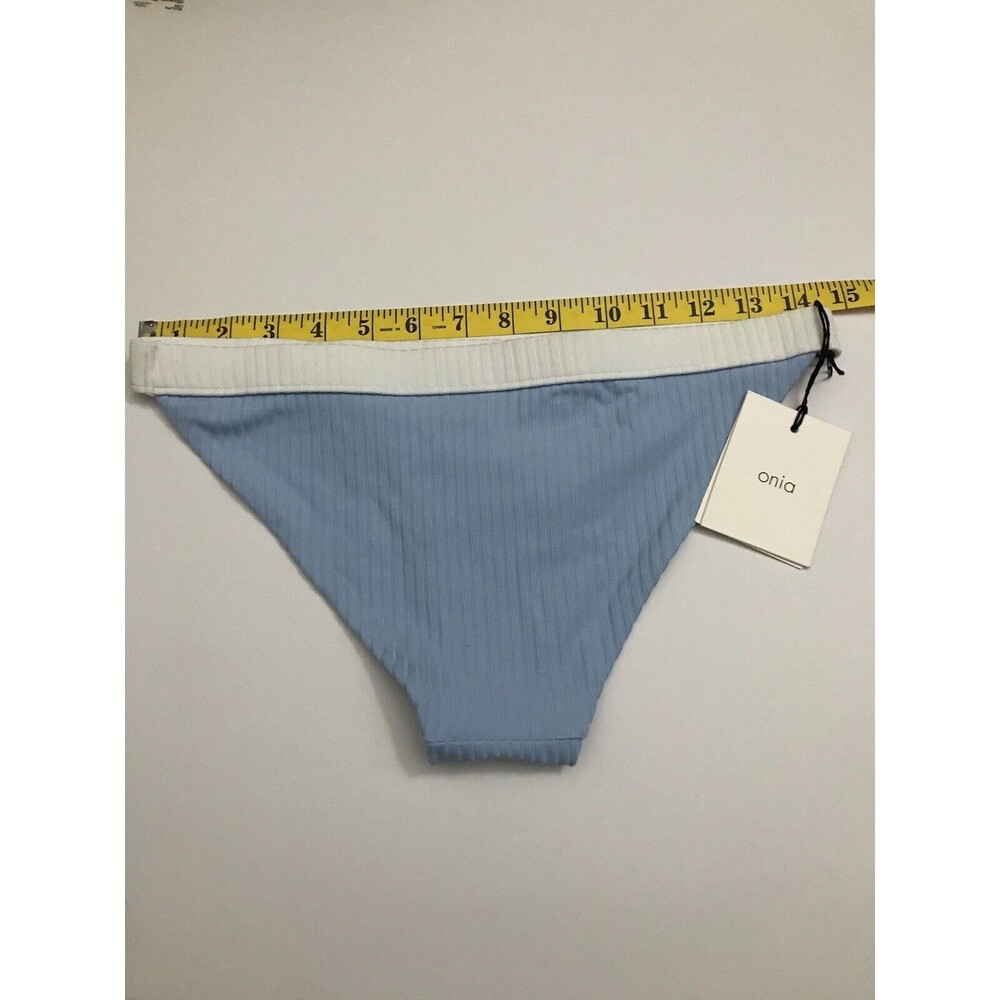 Onia Leila Bikini Bottom Size M. Blue & White Color - Picture 8 of 10